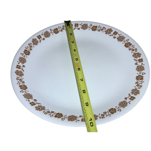 Corelle Brown Floral Dinner Plates Set of 3 - Picture 7 of 15